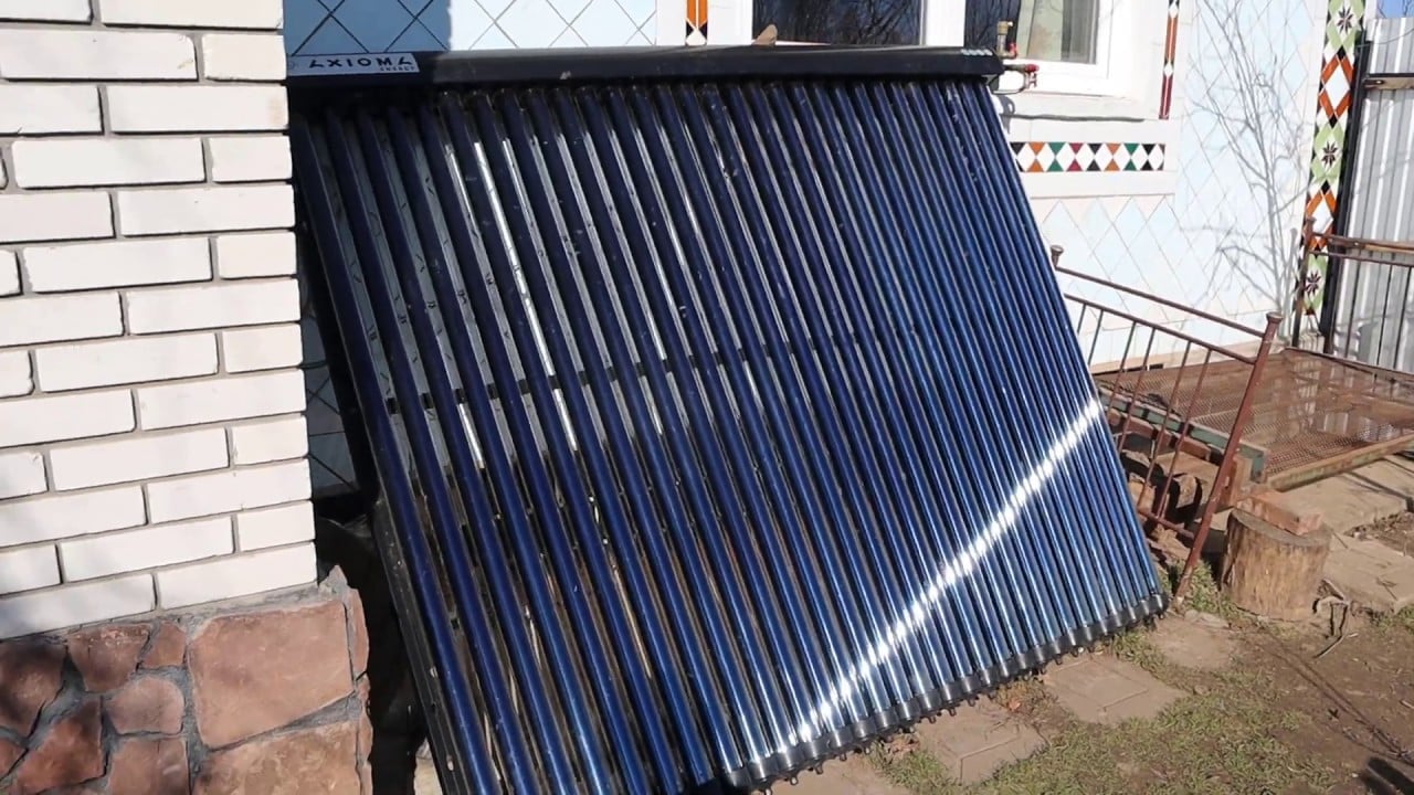 How does a solar water heater work in winter ? It works! Now is +49 in radiator. 21.02.2020