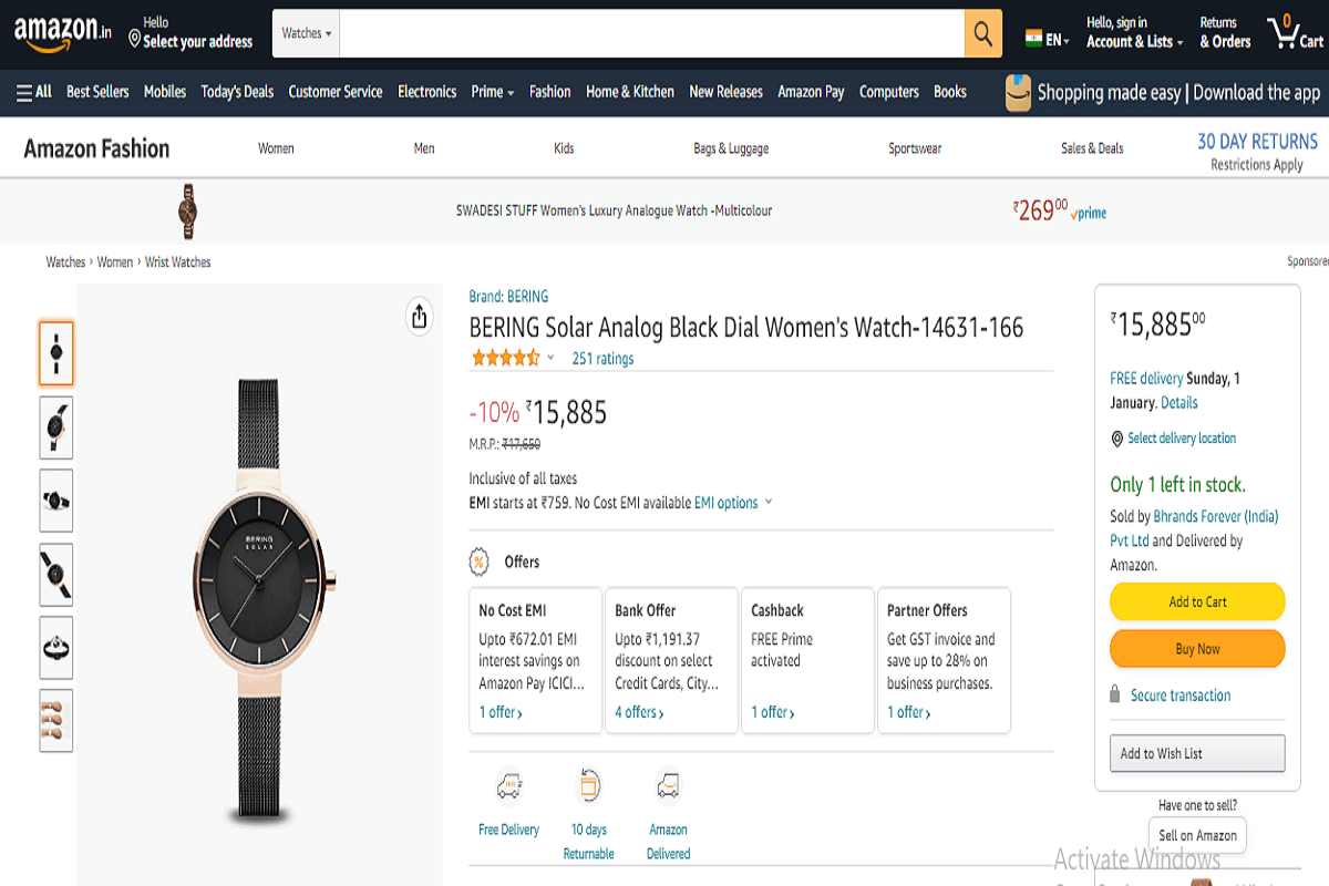 solar watches for women