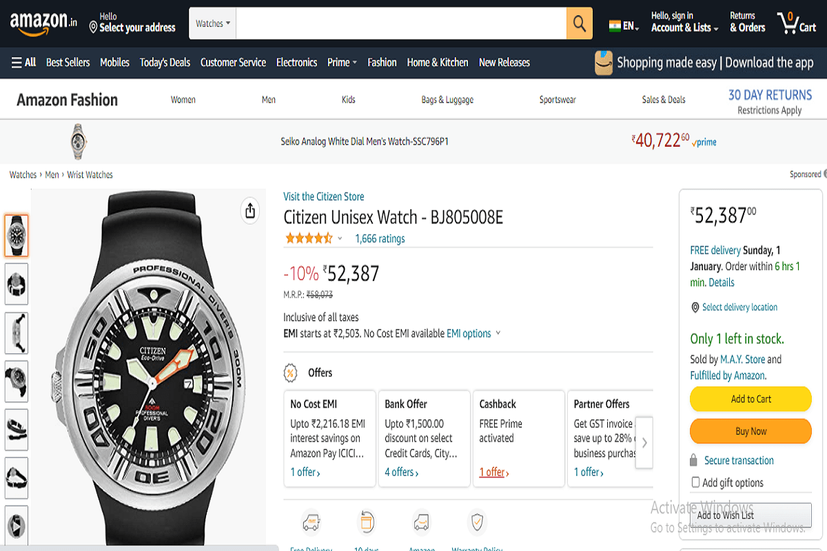 Citizen watch: Best Solar Watches in India 9