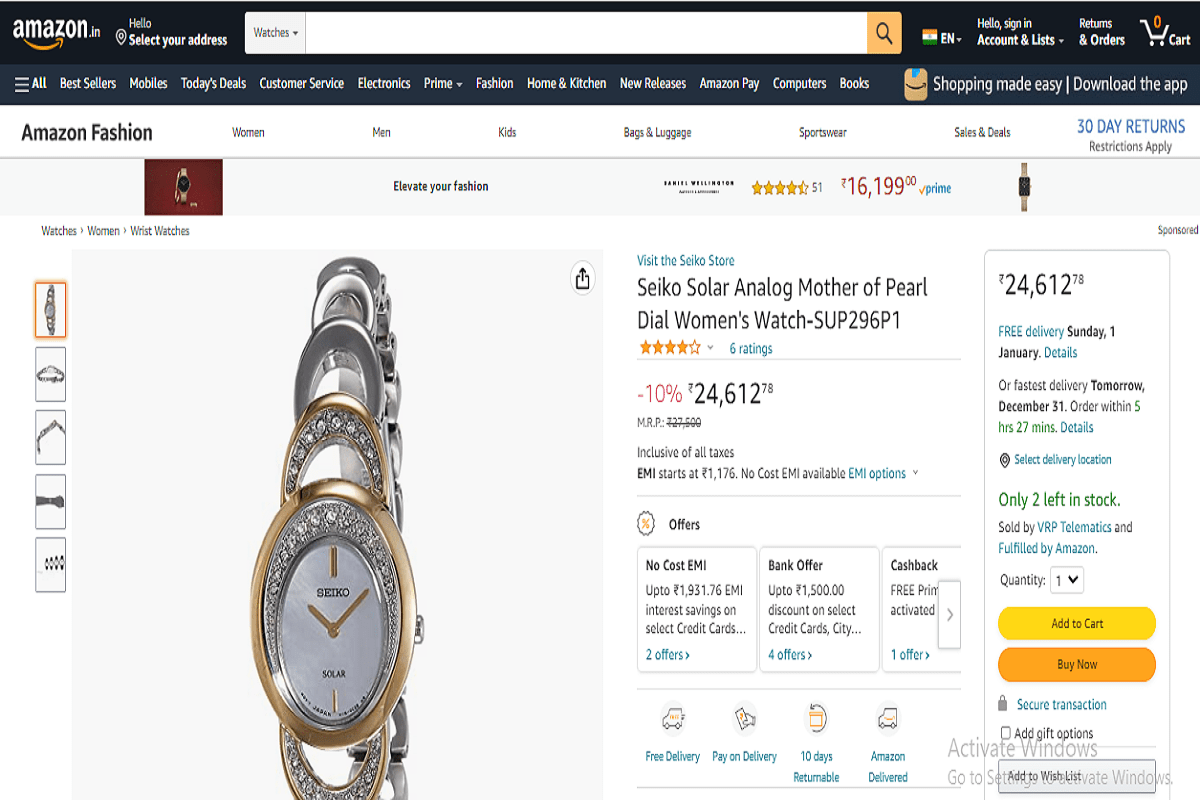 solar watches for women