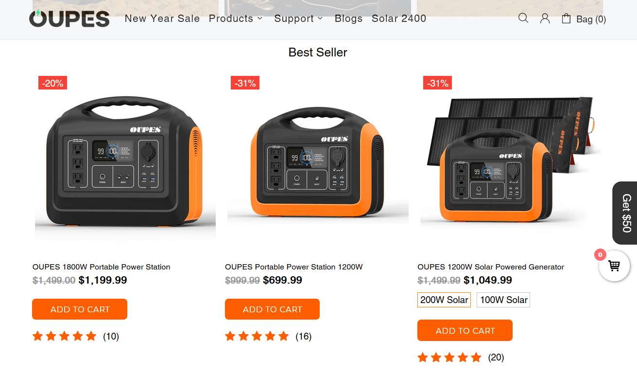 OUPES solar products
