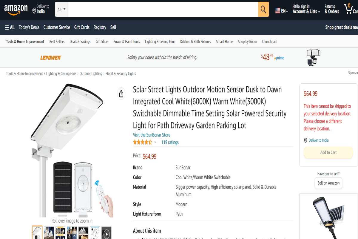 solar powered security lights with camera