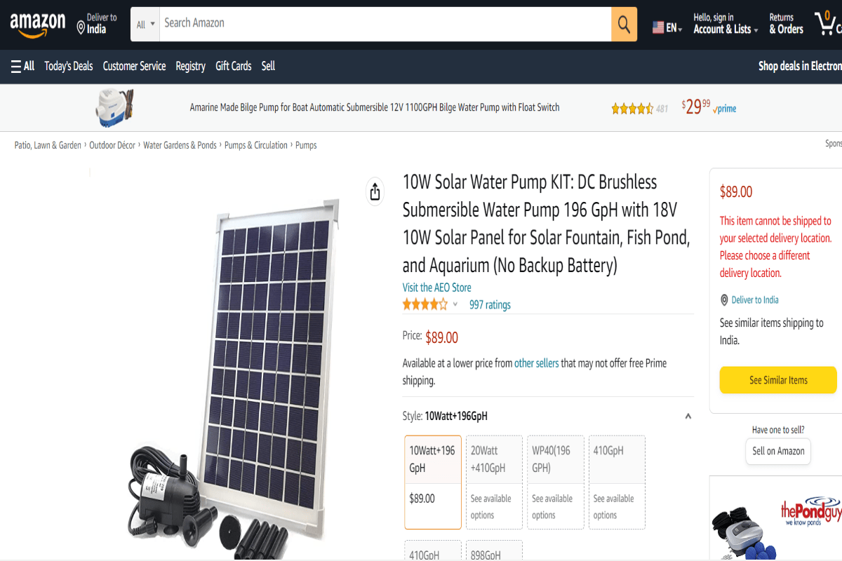 solar irrigation system