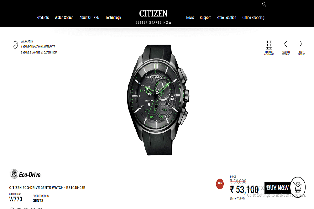 Black eco dirve for men with multi functions