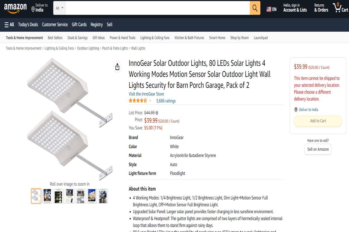 solar security light with motion sensor