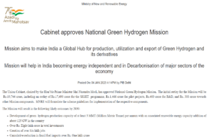 India to Become Energy Independent through Green Hydrogen Mission India to Become Energy Independent through Green Hydrogen Mission