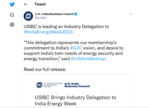 India Energy Week 2023: Tax on Clean Energy, US-India Cooperation