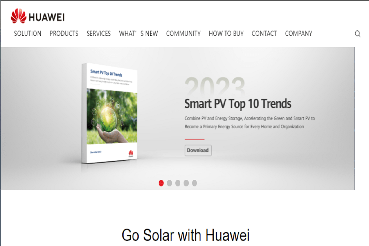 Homepage of Huawei pv solutions : Top 10 Solar Inverters in the World #1