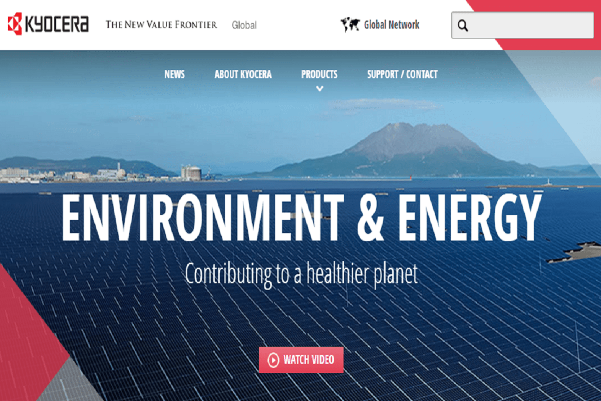 Kyocera :Top 10 Building Integrated Photovoltaics Manufacturers in the World #3