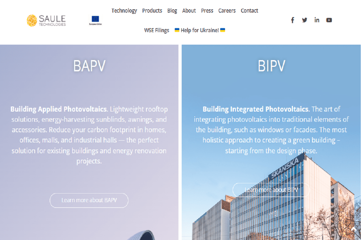 Saule Top BIPV Manufacturers