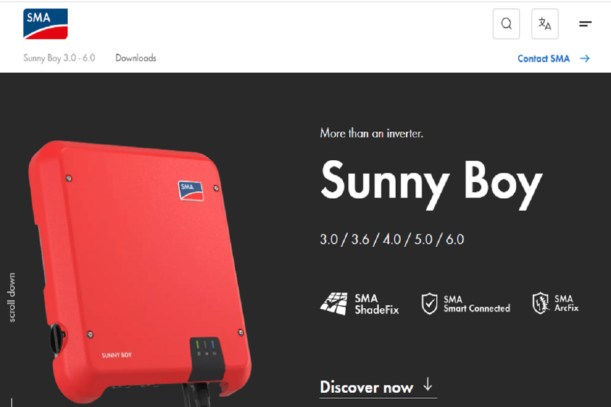 SMA sunny boy inverter page : Top 10 Solar Inverters in the World #8 