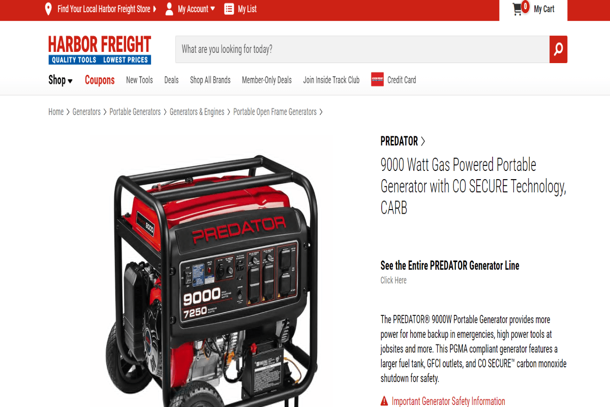 JAN23 who makes predator generators