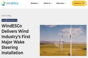 WindESCo and Longroad Energy Collaborated to Deliver the First Major Wake Steering Installations WindESCo and Longroad Energy Collaborated to Deliver the First Major Wake Steering Installations