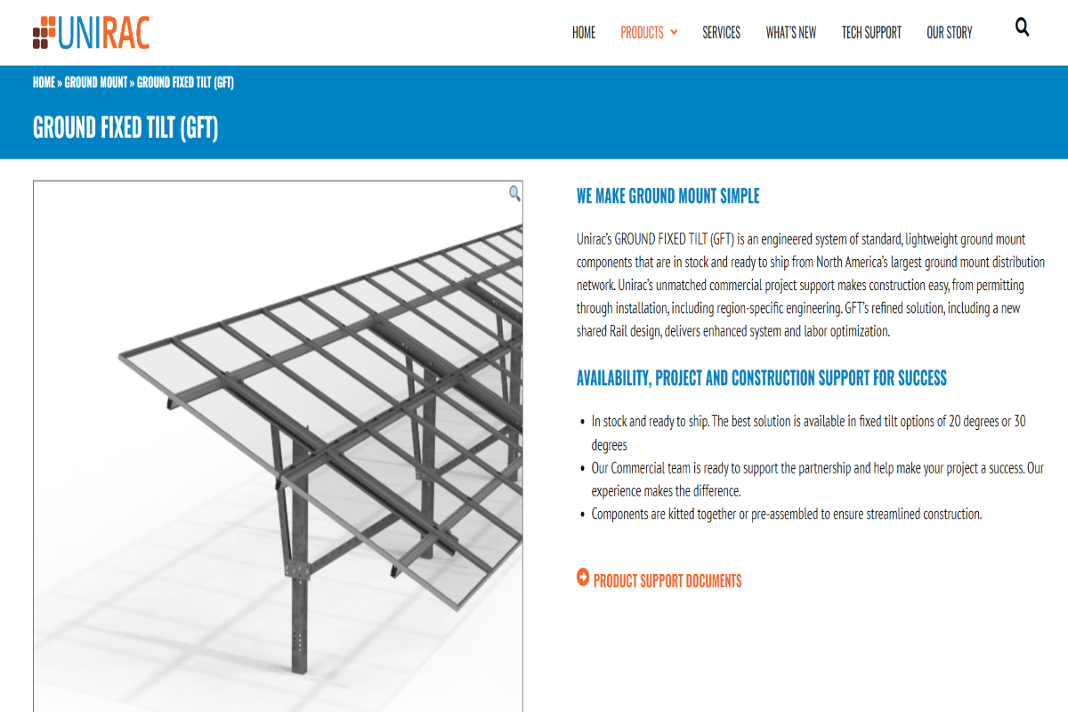 JAN 23 Unirac Ground Fixed Tilt