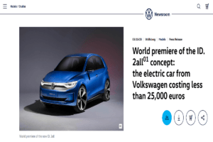 Volkswagen Gets the Better of Tesla by Unveiling an Affordable EV