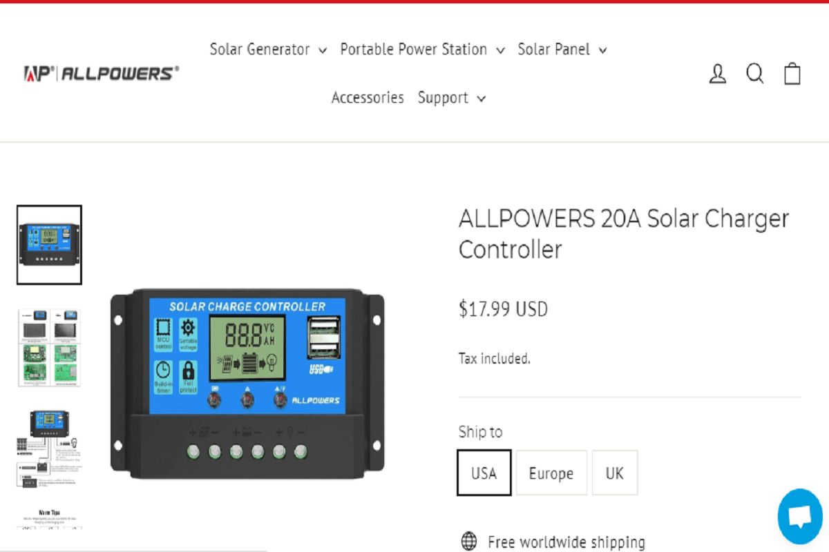 Allpowers 20A: 5 Best PWM Solar Charge Controller #5 image by iallpowers.com