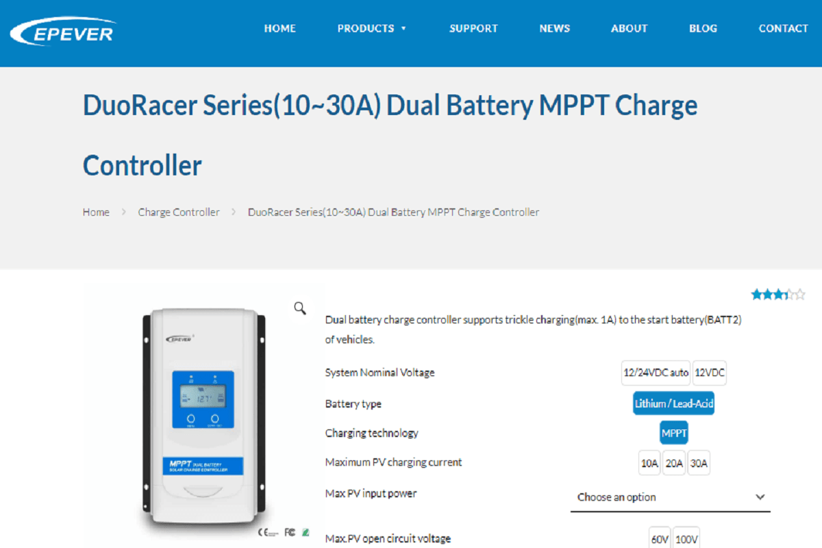 Epever duoracer mppt controller : 6 Best MPPT Solar Charge Controllers #3 