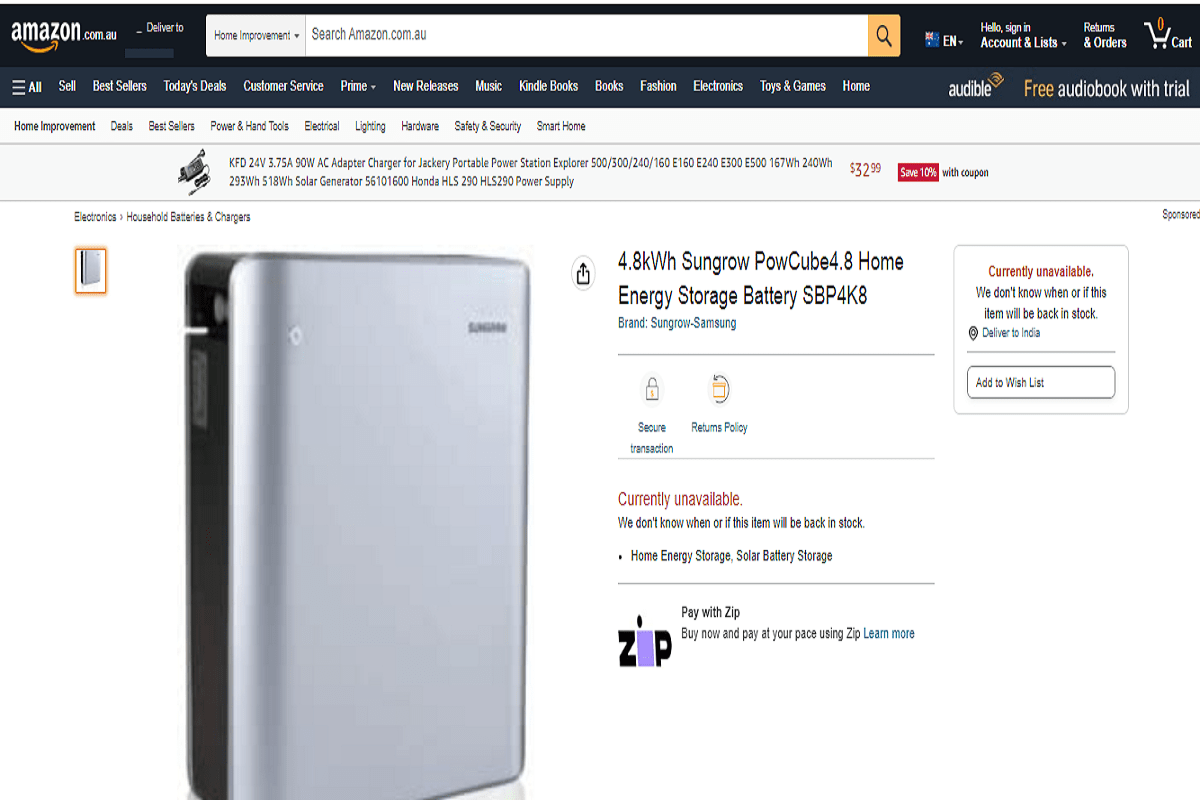 Sungrow 4.8kWh LV Battery: Sungrow Inverter vs Fronius