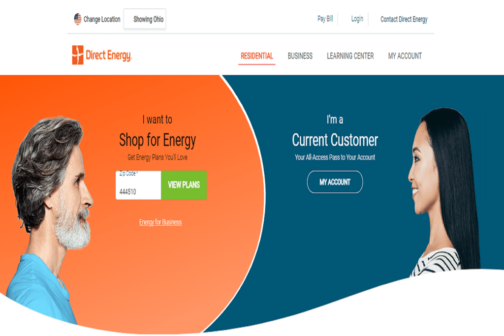 Direct Energy web page: best electric company in Dallas