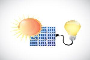 Solar cell junction | sun, solar panel and energy illustration