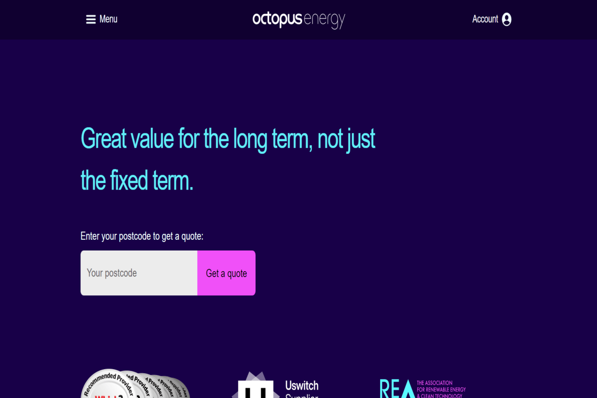 Octopus Energy official website 