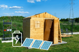Charge Your Electric Tools with a Solar-Powered Shed and Battery Storage