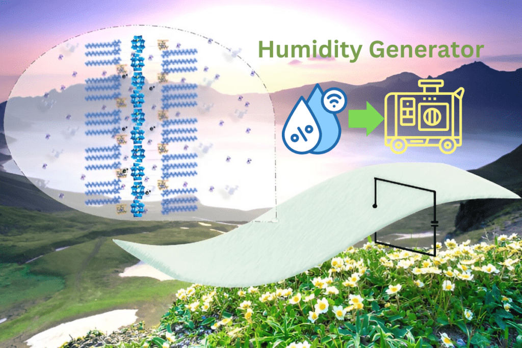 A Revolutionary Generator Converts Natural Humidity into Electric Power humidity generator made with polyoxometalates