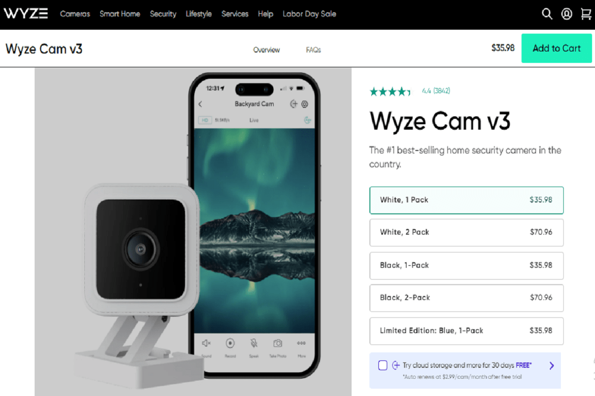Wyze Cam V3: Solar Panel for Wyze Cam V3 2