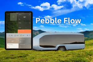 Explore Freedom with App-Powered Electric Caravan by Pebble Flow
