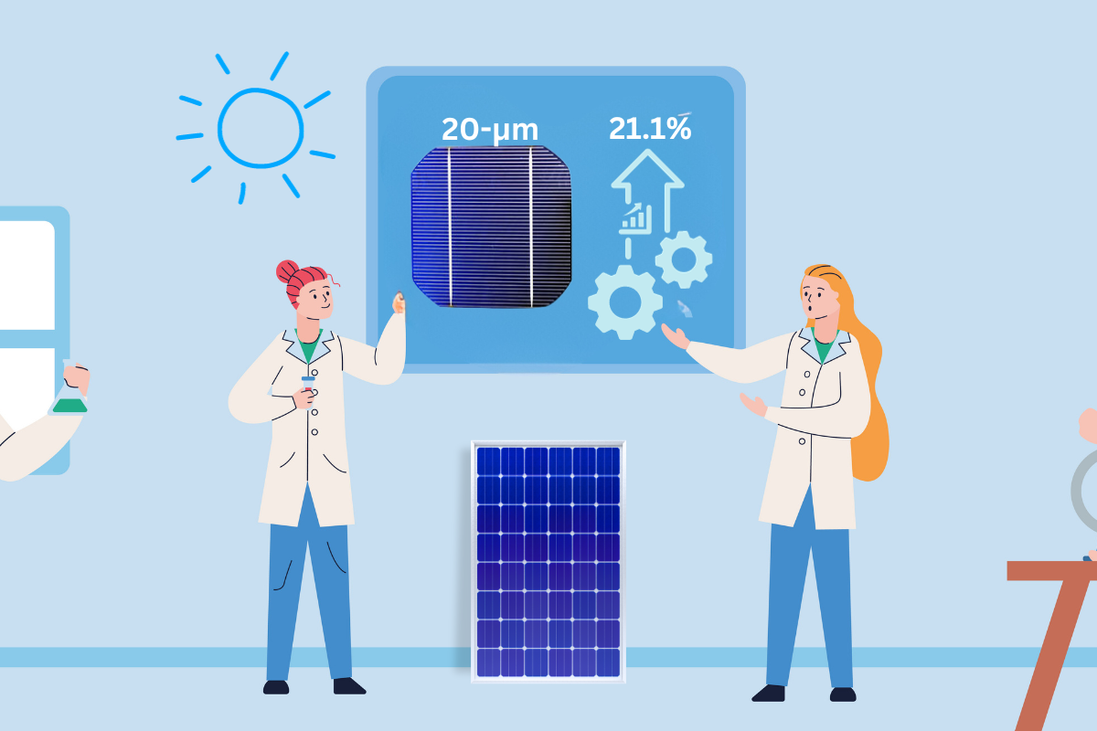Researchers Achieve 21.1% Efficiency with 20-μm Thin Monocrystalline Solar Cell Researchers invented a 20-μm Thin 21.1% efficient Monocrystalline Solar Cell