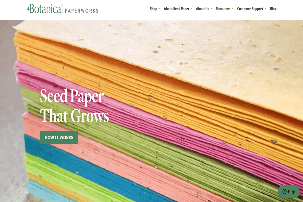 Seed Paper Swatch Books Catalog - Botanical PaperWorks