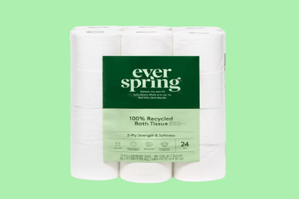  Earth Range - 100% Recycled 2-Ply Toilet Paper, Extra Length  (36 Rolls, 500 Sheets) : Health & Household