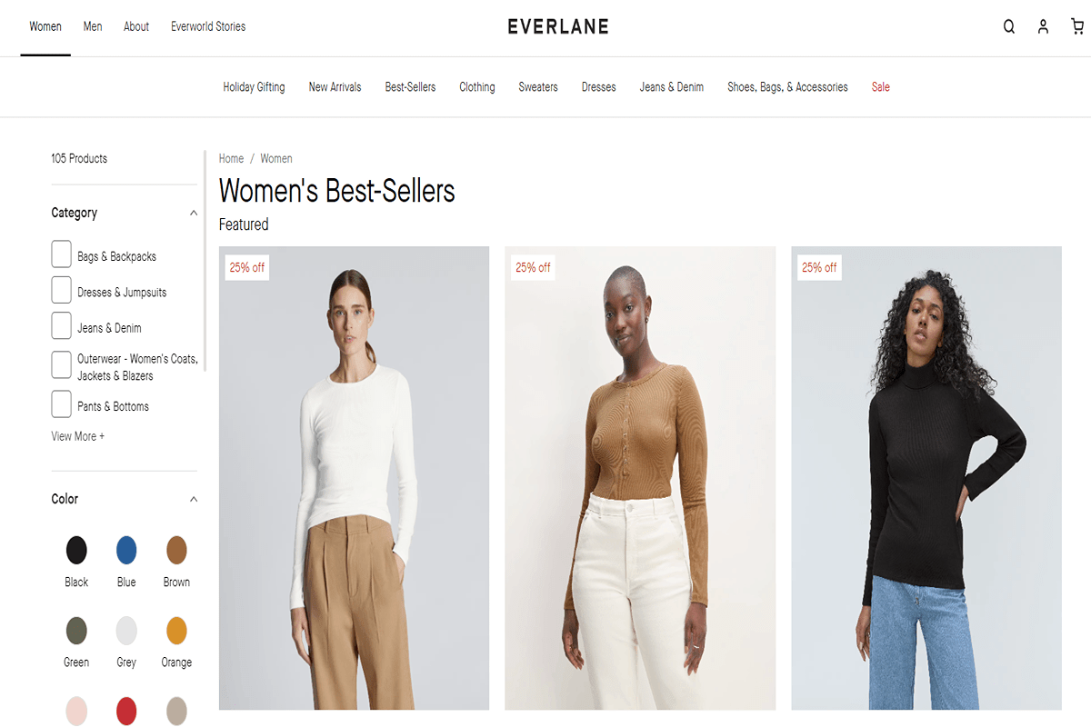 Everlane: JAN 23 best sustainable clothing brands 1