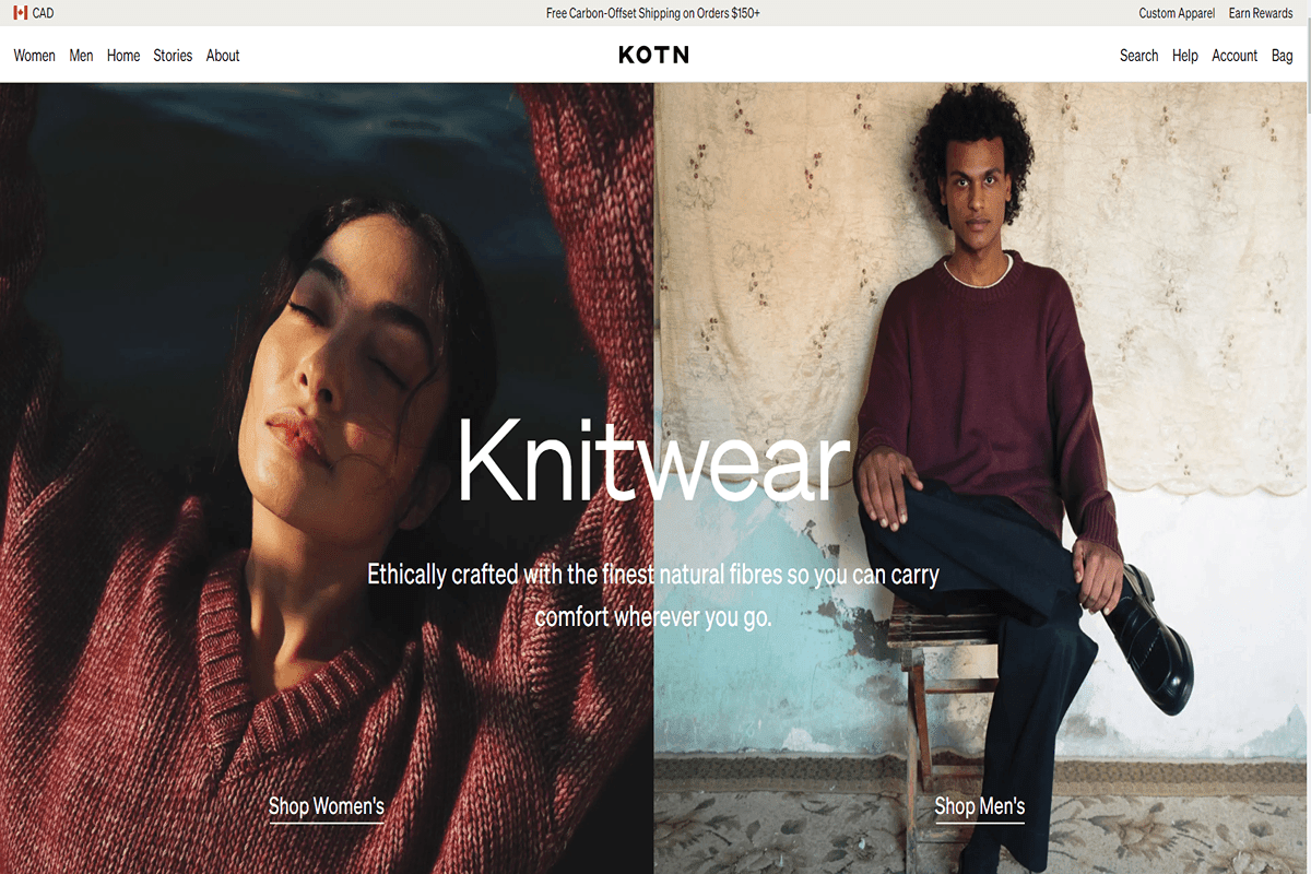 Kotn: JAN 23 best sustainable clothing brands 18