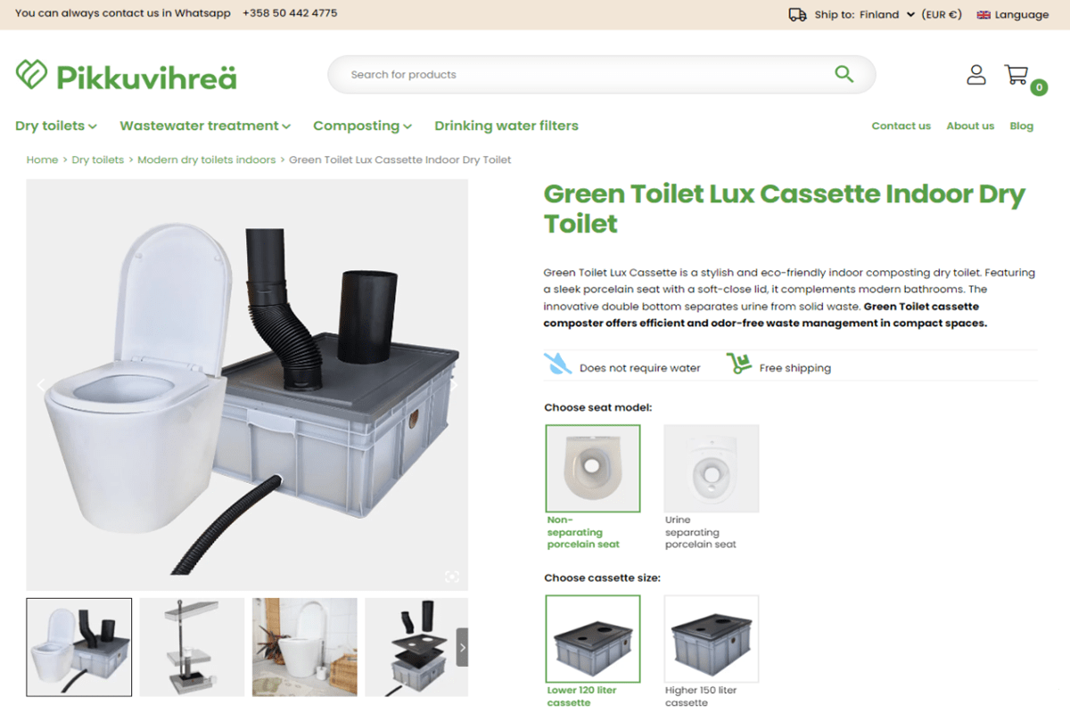 Pikkuvihrea - composting toilets for cabins