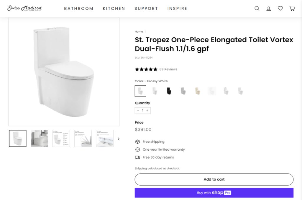 Swiss Madison: sustainable eco-friendly toilet