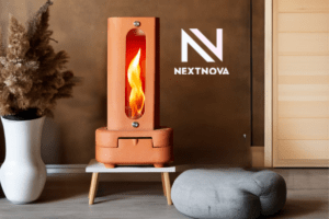 NextNova's Tornado terracotta chimney is a sustainable fireplace option