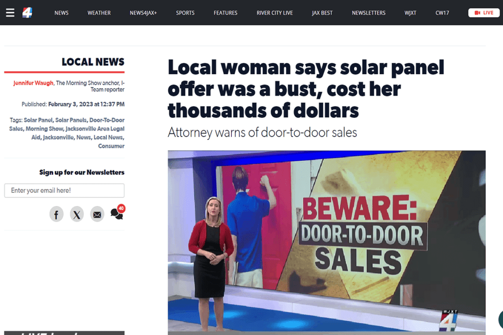 Solar Panel Scams in Florida and California