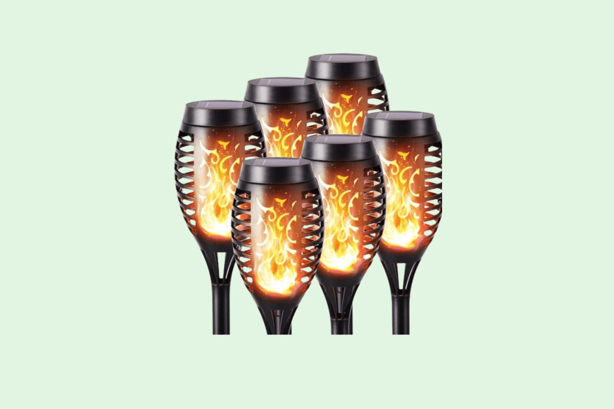 Jan 23 Best Solar-Powered Garden Lights Geemoo 6-Pack Solar Flickering Dancing Flame Lights