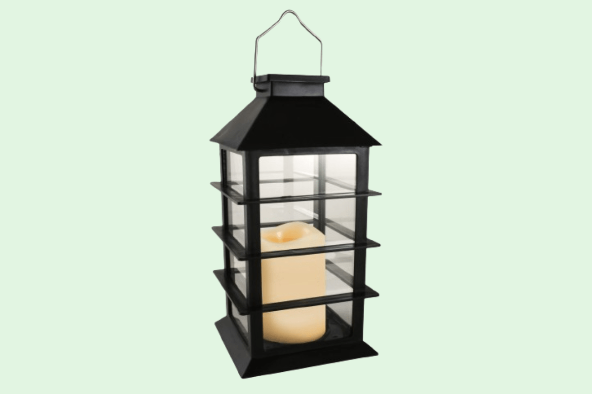 LUMABASE Solar Silver Lantern